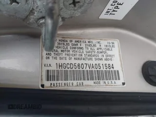 1997 Honda Accord Special Edition с VIN 1HGCD5607VA051584, выставлен на аукционе IAAI как лот 41542918 с пробегом 251 902 миль миль и . История ставок и продаж доступна на DreamBid. Изображение 9.