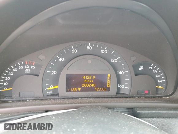 2004 Mercedes-Benz C 240 with VIN WDBRF81J54F458372, listed as a Copart auction lot 49205505 with 200,240 mi miles and Non repairable. Bid and sale history available at DreamBid. Image 9.