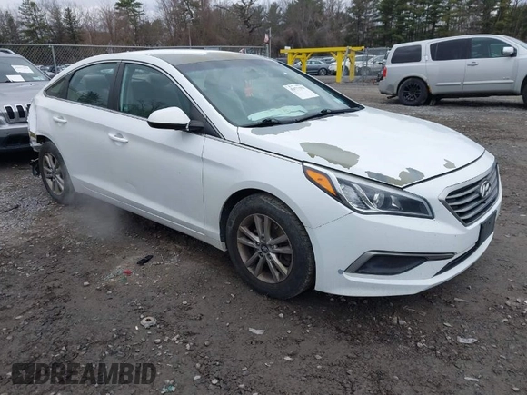 2016 Hyundai Sonata 2.4L with VIN 5NPE24AF5GH403642, listed as a IAAI auction lot 41877194 with 147,457 mi miles and . Bid and sale history available at carsss.com. Image 1.