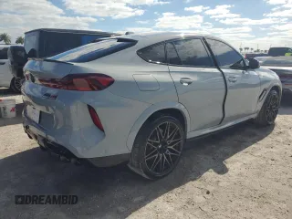 2024 BMW X6 M with VIN 5YM23ET04R9S28947, listed as a Copart auction lot 77666914 with 21,814 mi miles and Non Repairable. Bid and sale history available at carsss.com. Image 3.