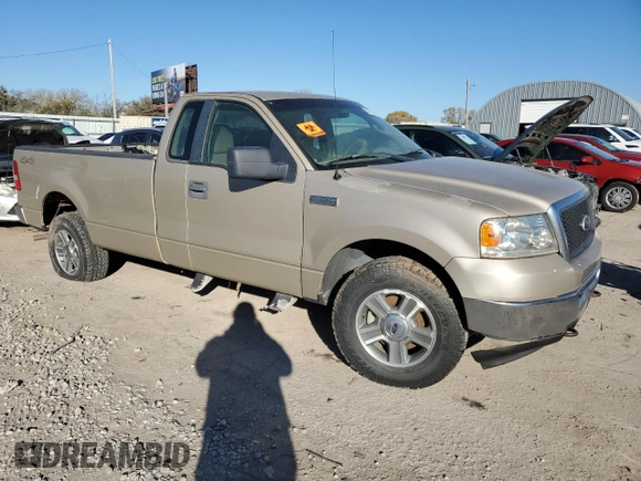 2007 Ford F-150 XL with VIN 1FTRF14V47KC19429, listed as a Copart auction lot 80147594 with 101,749 mi miles and Salvage title. Bid and sale history available at DreamBid. Image 4.