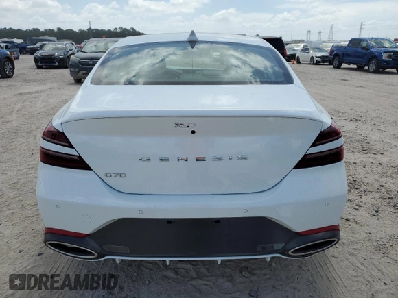 2024 Genesis G70 2.5T with VIN KMTG34SC4RU140001, listed as a Copart auction lot 61844984 with 4,078 mi miles and Salvage Title. Bid and sale history available at carsss.com. Image 6.