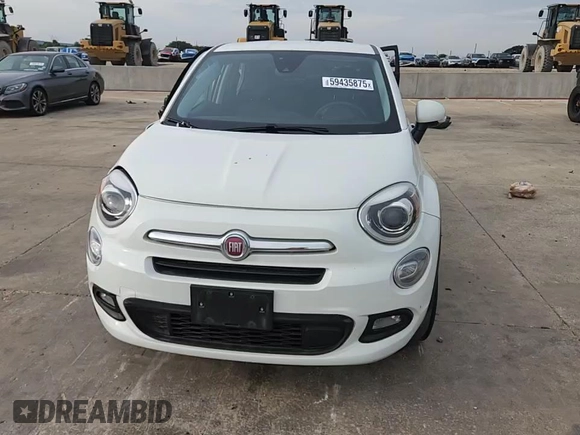 2018 FIAT 500X Lounge with VIN ZFBCFXDB9JP651302, listed as a Copart auction lot 59435875 with 63,186 mi miles and Salvage title. Bid and sale history available at DreamBid. Image 13.