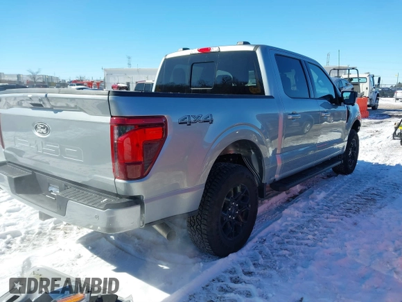 2024 Ford F-150 XLT with VIN 1FTFW3L57RKD19382, listed as a IAAI auction lot 41624945 with 9,765 mi miles. Bid and sale history available at carsss.com. Image 4.