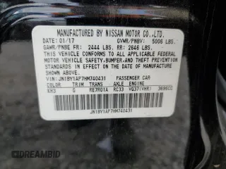 2017 Infiniti Q70 3.7 z VIN JN1BY1AP7HM740431, wystawiony jako Copart lot #54449265 z przebiegiem 129 598 mil mil oraz Szkody całkowita. Historia ofert i sprzedaży dostępna na DreamBid. Obrazek 12.