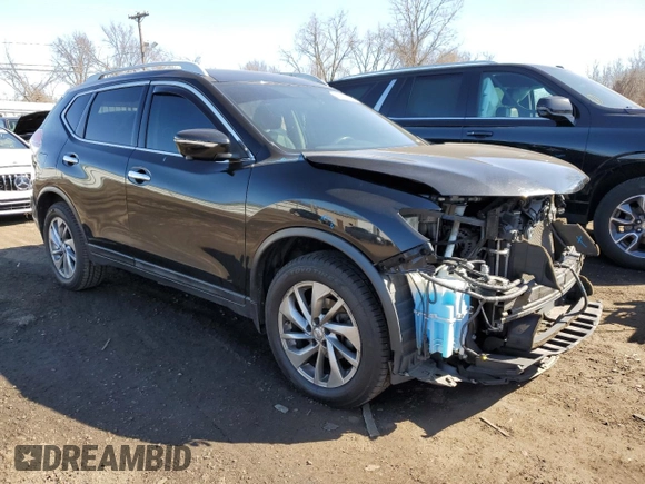2014 Nissan Rogue SL with VIN 5N1AT2MV8EC777055, listed as a Copart auction lot 49099435 with 104,762 mi miles and Salvage Title. Bid and sale history available at carsss.com. Image 4.