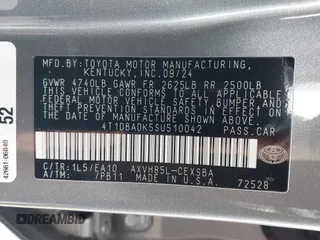 2025 Toyota Camry LE с VIN 4T1DBADK5SU510042, выставлен на аукционе IAAI как лот 41834173 с пробегом 6 975 миль миль и . История ставок и продаж доступна на DreamBid. Изображение 9.