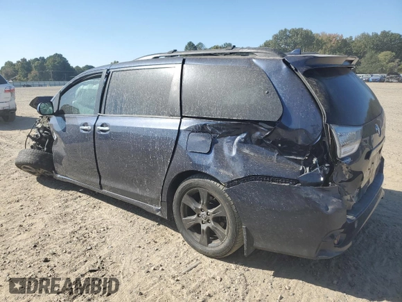 2020 Toyota Sienna SE with VIN 5TDXZ3DC4LS052467, listed as a Copart auction lot 76407774 with Not Provided miles and Clean Title. Bid and sale history available at carsss.com. Image 2.