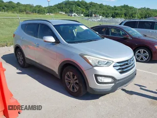 2014 Hyundai Santa Fe with VIN 5XYZU3LB3EG151314, listed as a IAAI auction lot 42321381 with 100,480 mi miles and . Bid and sale history available at DreamBid. Image 1.