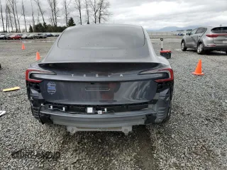2025 Tesla Model 3 Long Range with VIN 5YJ3E1EA5SF889727, listed as a Copart auction lot 49207545 with 6,980 mi miles and Salvage Title. Bid and sale history available at carsss.com. Image 6.