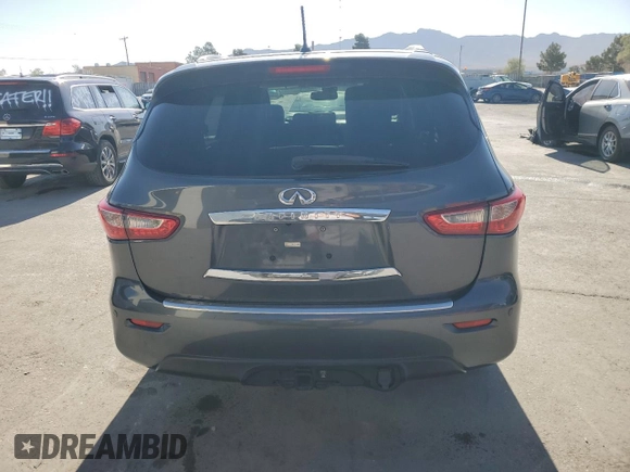 2013 Infiniti JX35 with VIN 5N1AL0MM9DC307014, listed as a Copart auction lot 55523725 with 225,160 mi miles and Salvage Title. Bid and sale history available at DreamBid. Image 6.