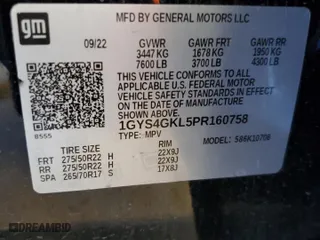 2023 Cadillac Escalade 4WD Sport Platinum with VIN 1GYS4GKL5PR160758, listed as a Copart auction lot 46185475 with 75,141 mi miles and Clean Title. Bid and sale history available at carsss.com. Image 13.