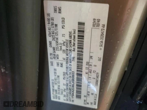 2020 Ford Transit Passenger XL z VIN 1FBAX2C86LKB06933, wystawiony jako Copart lot #57528065 z przebiegiem 46 721 mil mil oraz Szkoda całkowita • Salvage title. Historia ofert i sprzedaży dostępna na DreamBid. Obrazek 13.