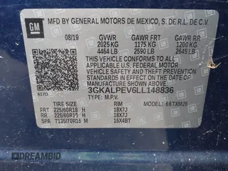 2020 GMC Terrain SLT с VIN 3GKALPEV6LL148836, выставлен на аукционе IAAI как лот 41936915 с пробегом 38 838 миль миль и . История ставок и продаж доступна на DreamBid. Изображение 9.