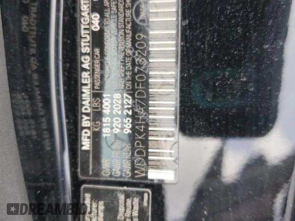2013 Mercedes-Benz SLK 250 with VIN WDDPK4HA7DF073209, listed as a Copart auction lot 48878235 with 87,899 mi miles and Salvage title. Bid and sale history available at DreamBid. Image 12.