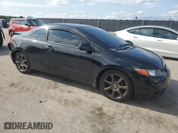 2007 Honda Civic Cpe LX with VIN 2HGFG12607H574182, listed as a Copart auction lot 51286655 with 182,905 mi miles and Salvage Title. Bid and sale history available at carsss.com. Image 4.