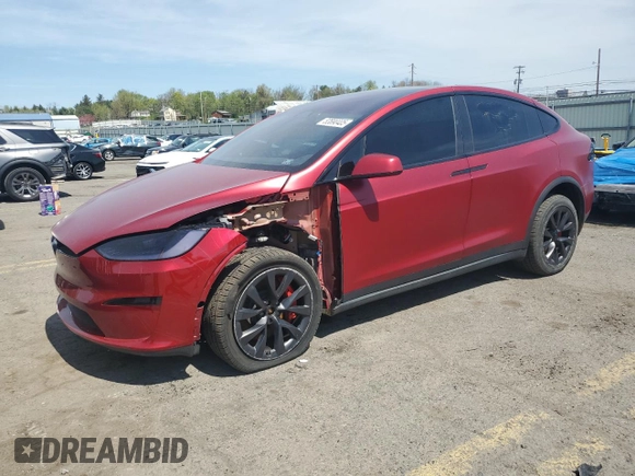 2023 Tesla Model X Plaid with VIN 7SAXCBE66PF427020, listed as a Copart auction lot 53890405 with 30,575 mi miles and Salvage Title. Bid and sale history available at DreamBid. Image 1.