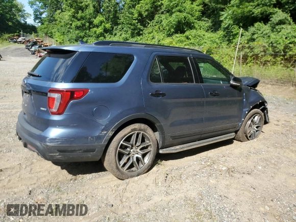 2019 Ford Explorer Sport with VIN 1FM5K8GT9KGB00263, listed as a Copart auction lot 61103165 with Not provided miles and Salvage title. Bid and sale history available at DreamBid. Image 3.