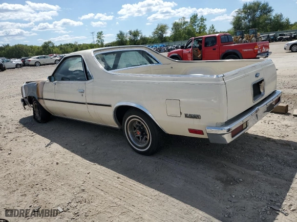 1983 Chevrolet El Camino with VIN 1GCCW8094DR284467, listed as a Copart auction lot 68342674 with 0 mi miles and Salvage Title. Bid and sale history available at carsss.com. Image 2.