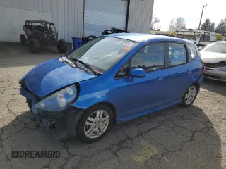 2007 Honda Fit Sport with VIN JHMGD38657S039872, listed as a Copart auction lot 44629865 with 163,196 mi miles and Salvage Title. Bid and sale history available at carsss.com. Image 1.