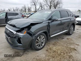 2019 Hyundai Santa Fe Limited with VIN 5NMS5CAD6KH133975, listed as a Copart auction lot 81969714 with 99,275 mi miles and Salvage Title. Bid and sale history available at carsss.com. Image 1.