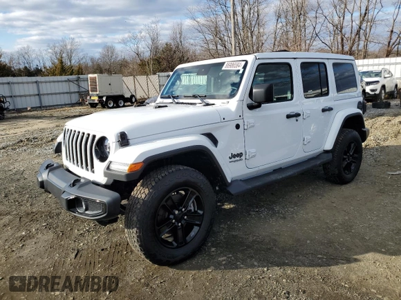 2022 Jeep Wrangler Unlimited Sahara Altitude with VIN 1C4HJXEG2NW260905, listed as a Copart auction lot 86986584 with 7,219 mi miles and Non Repairable. Bid and sale history available at DreamBid. Image 1.