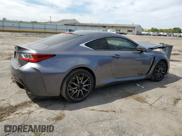 2015 Lexus RC F with VIN JTHHP5BCXF5001296, listed as a Copart auction lot 56637605 with Not provided miles and Salvage title. Bid and sale history available at DreamBid. Image 3.