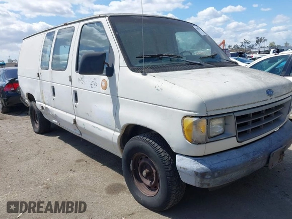 1993 Ford Econoline Cargo with VIN 1FTEE14H6PHB61400, listed as a IAAI auction lot 41889312 with 270,464 mi miles and . Bid and sale history available at DreamBid. Image 1.