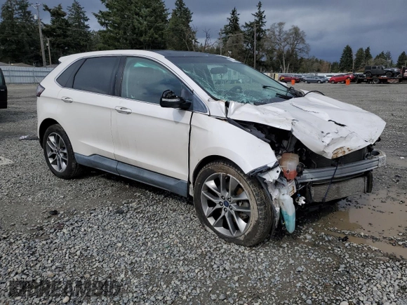 2017 Ford Edge Titanium with VIN 2FMPK4K97HBB45022, listed as a Copart auction lot 49008535 with 58,067 mi miles and Salvage Title. Bid and sale history available at carsss.com. Image 4.