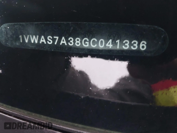 2016 Volkswagen Passat S с VIN 1VWAS7A38GC041336, выставлен на аукционе IAAI как лот 41486568 с пробегом 133 656 миль миль и . История ставок и продаж доступна на DreamBid. Изображение 9.