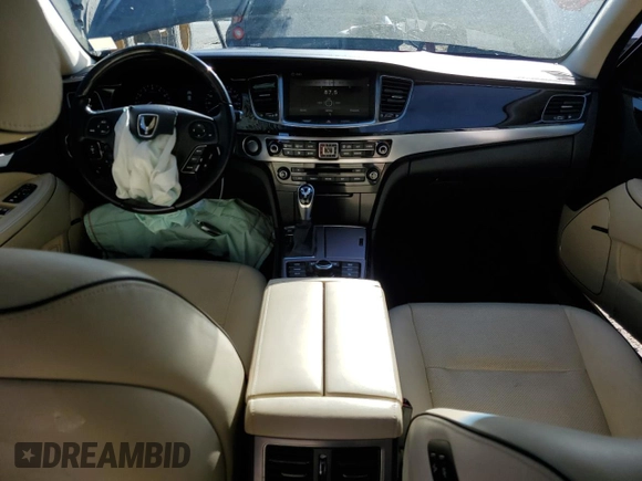 2016 Hyundai Equus Signature with VIN KMHGH4JH3GU104600, listed as a Copart auction lot 46083605 with 83,338 mi miles and Salvage Title. Bid and sale history available at DreamBid. Image 8.