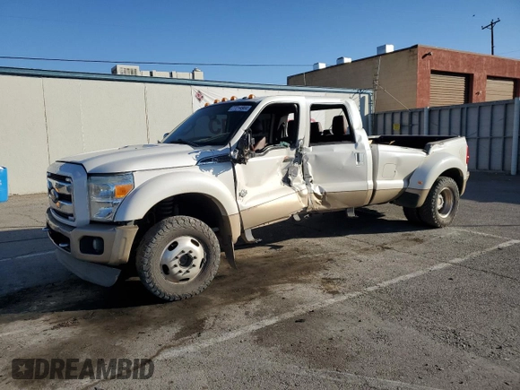2014 Ford F-450 XL with VIN 1FT8W4DT4EEA08741, listed as a Copart auction lot 77214904 with 168,838 mi miles and Salvage title. Bid and sale history available at DreamBid. Image 1.