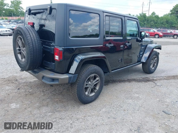 2016 Jeep Wrangler Unlimited Sahara z VIN 1C4HJWEG3GL343340, wystawiony jako IAAI lot #42683859 z przebiegiem 92 878 mil mil oraz . Historia ofert i sprzedaży dostępna na DreamBid. Obrazek 4.