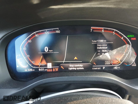 2020 BMW X3 xDrive30i z VIN 5UXTY5C03L9C51398, wystawiony jako Copart lot #53324705 z przebiegiem 17 280 mil mil oraz Szkody całkowita. Historia ofert i sprzedaży dostępna na DreamBid. Obrazek 9.