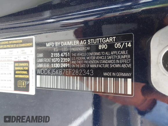2014 Mercedes-Benz E 350 with VIN WDDKJ5KB7EF282343, listed as a IAAI auction lot 42597510 with 70,026 mi miles and . Bid and sale history available at DreamBid. Image 9.