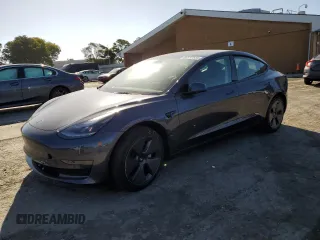 2023 Tesla Model 3 with VIN 5YJ3E1EA6PF681833, listed as a Copart auction lot 55557834 with 36,522 mi miles and Salvage title. Bid and sale history available at DreamBid. Image 1.