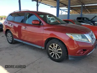 2016 Nissan Pathfinder S with VIN 5N1AR2MNXGC660725, listed as a Copart auction lot 61164915 with 125,134 mi miles and Salvage title. Bid and sale history available at DreamBid. Image 4.