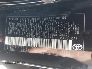 2024 Toyota Corolla LE with VIN 5YFB4MDE8RP201772, listed as a IAAI auction lot 41837900 with 8,277 mi miles and . Bid and sale history available at carsss.com. Image 9.