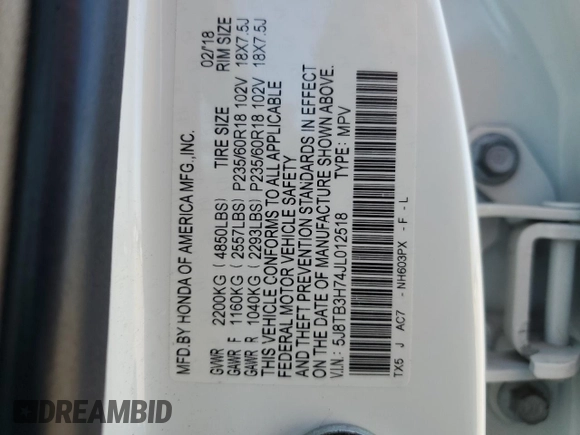 2018 Acura RDX w/Advance Pkg with VIN 5J8TB3H74JL012518, listed as a Copart auction lot 43833485 with 77,828 mi miles and Salvage Title. Bid and sale history available at carsss.com. Image 13.