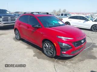 2023 Hyundai Kona N Line with VIN KM8K33A39PU951418, listed as a IAAI auction lot 41834000 with 31,046 mi miles and . Bid and sale history available at carsss.com. Image 1.