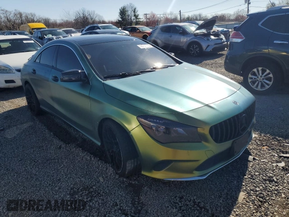 2019 Mercedes-Benz CLA with VIN WDDSJ4GB0KN725338, listed as a Copart auction lot 50787395 with 67,187 mi miles and Salvage Title. Bid and sale history available at carsss.com. Image 4.