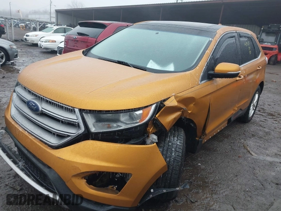 2016 Ford Edge SEL z VIN 2FMPK4J93GBC20556, wystawiony jako IAAI lot #41499188 z przebiegiem 104 430 mil mil oraz . Historia ofert i sprzedaży dostępna na DreamBid. Obrazek 2.