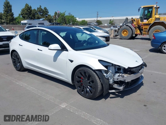 2022 Tesla Model 3 Performance with VIN 5YJ3E1ECXNF270238, listed as a IAAI auction lot 42173668 with 13,017 mi miles and . Bid and sale history available at DreamBid. Image 1.
