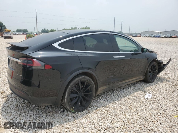 2020 Tesla Model X Long Range with VIN 5YJXCBE23LF302660, listed as a Copart auction lot 54181524 with 46,537 mi miles and Salvage Title. Bid and sale history available at DreamBid. Image 3.