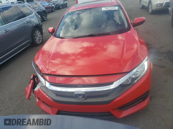 2018 Honda Civic EX with VIN 2HGFC2F74JH530701, listed as a Copart auction lot 74676554 with 69,624 mi miles and Salvage Title. Bid and sale history available at DreamBid. Image 5.