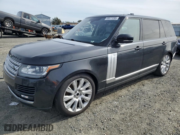 2014 Land Rover Range Rover Supercharged with VIN SALGS3TF3EA167523, listed as a Copart auction lot 45577295 with 142,288 mi miles and Clean title. Bid and sale history available at DreamBid. Image 1.