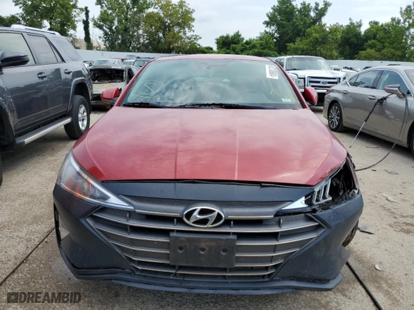 2019 Hyundai Elantra SEL with VIN KMHD84LF6KU749698, listed as a Copart auction lot 62138684 with 100,524 mi miles and Salvage Title. Bid and sale history available at carsss.com. Image 5.