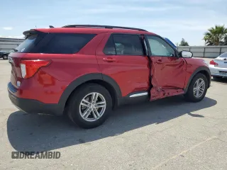 2021 Ford Explorer XLT with VIN 1FMSK7DH3MGC17143, listed as a Copart auction lot 55153615 with 27,354 mi miles and Salvage Title. Bid and sale history available at carsss.com. Image 3.