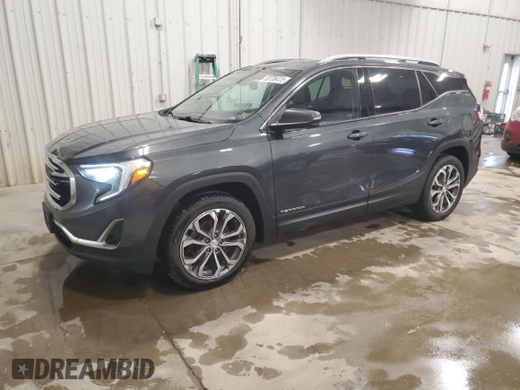 2020 GMC Terrain SLT with VIN 3GKALVEX0LL131679, listed as a Copart auction lot 53706415 with 105,057 mi miles and Salvage Title. Bid and sale history available at carsss.com. Image 1.