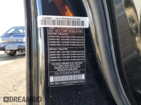 2013 Land Rover Range Rover Sport HSE z VIN SALSF2D44DA784935, wystawiony jako Copart lot #46953055 z przebiegiem Nie podano mil oraz Tytuł czysty. Historia ofert i sprzedaży dostępna na DreamBid. Obrazek 13.